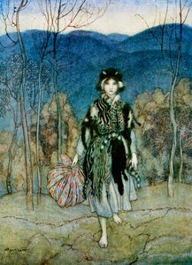 Illustration to the story Catskin, from English Fairy Tales Retold by F.A. Steel, 1927